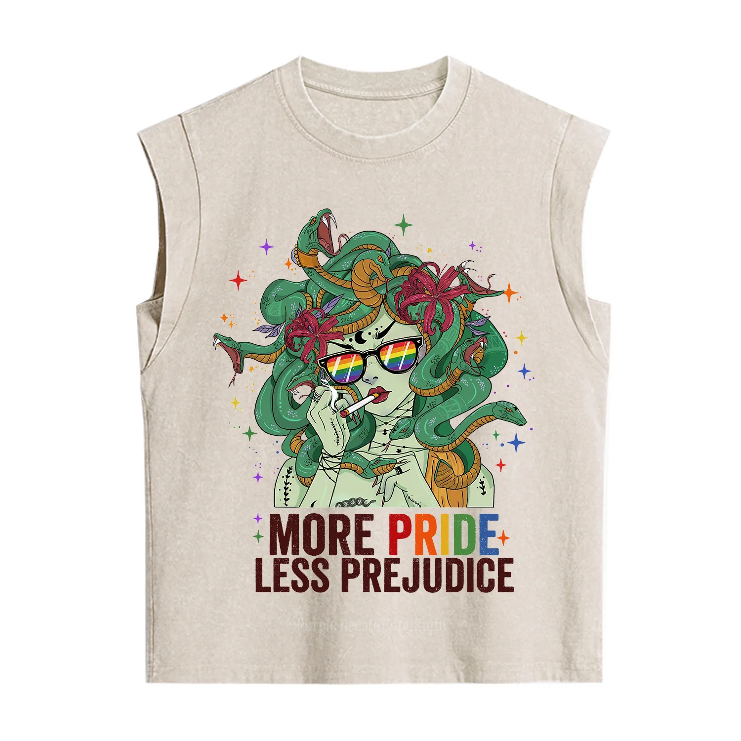 Purplehecate More Pride Less Prejudice Medusa Vintage Washed Tank