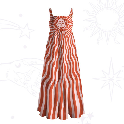 Purplehecate Radiance of the Sun Wide Straps Maxi Dress