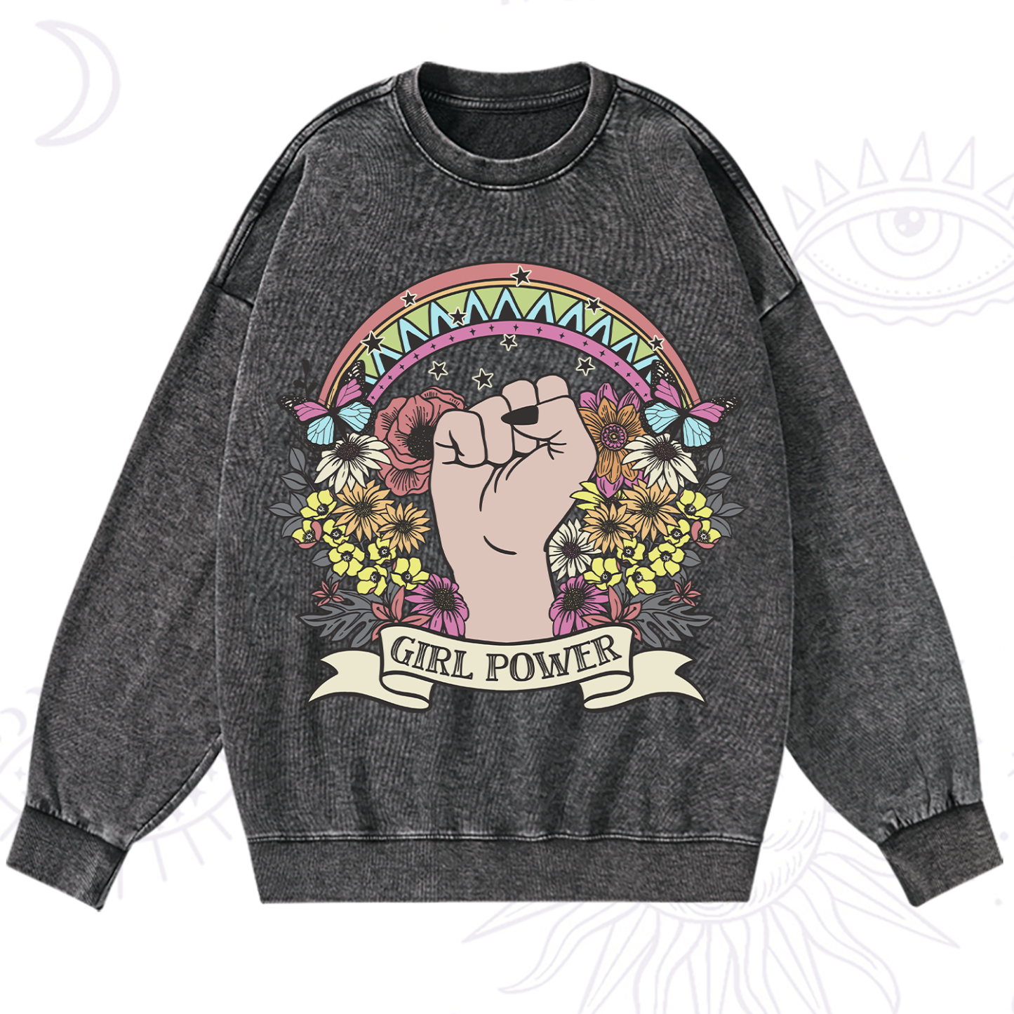 Magic Purplehecate Girl Power Washed Sweatshirt