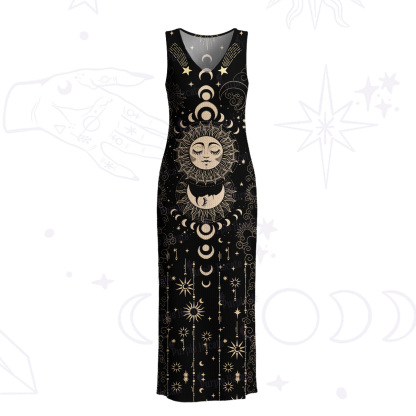 Purplehecate Lunar Eclipse Crochet Knit Maxi Dress
