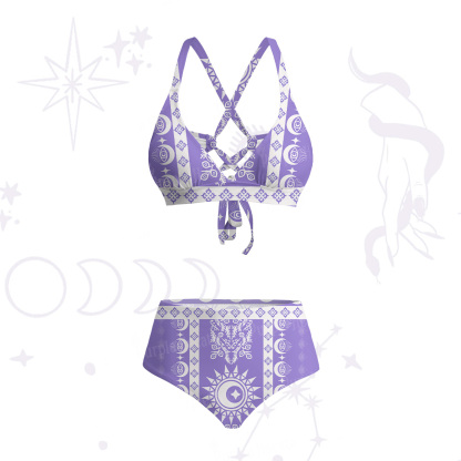 Purplehecate Visionary Sun Crisscross Tie-Back Bikini Set