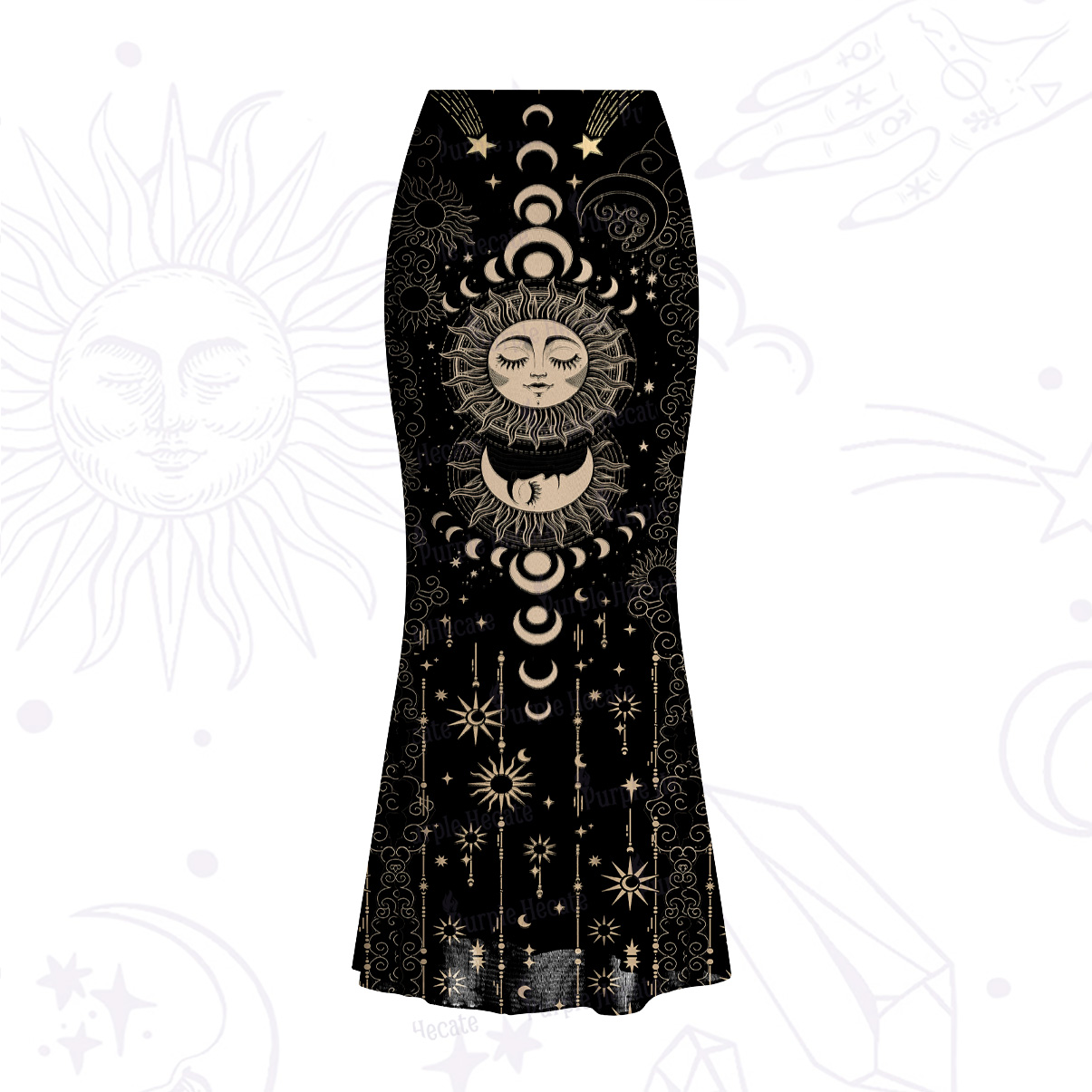 Purplehecate Lunar Eclipse Mesh Mermaid Hem Skirt