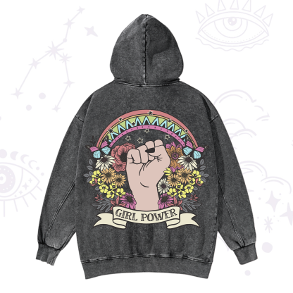 Purplehecate Girl Power Washed Hoodie