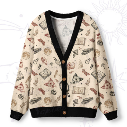 Purplehecate Witchcraft Study Ugly Cardigan Sweaters