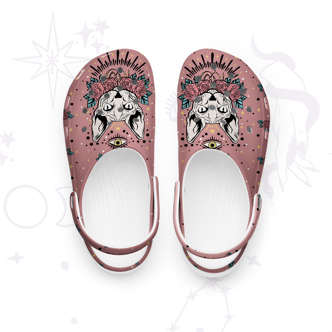 Purplehecate Mystical Cat Rubber Clogs