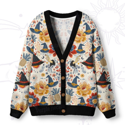 Purplehecate Witching Bloom Ugly Cardigan Sweaters