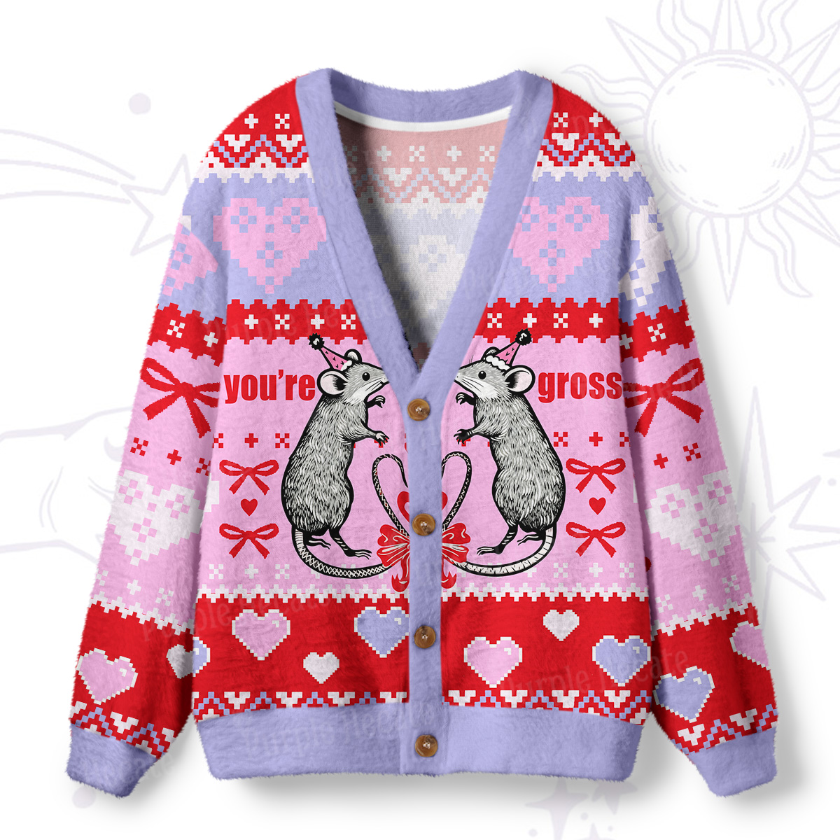 Purplehecate You're Gross Ugly Cardigan Sweaters