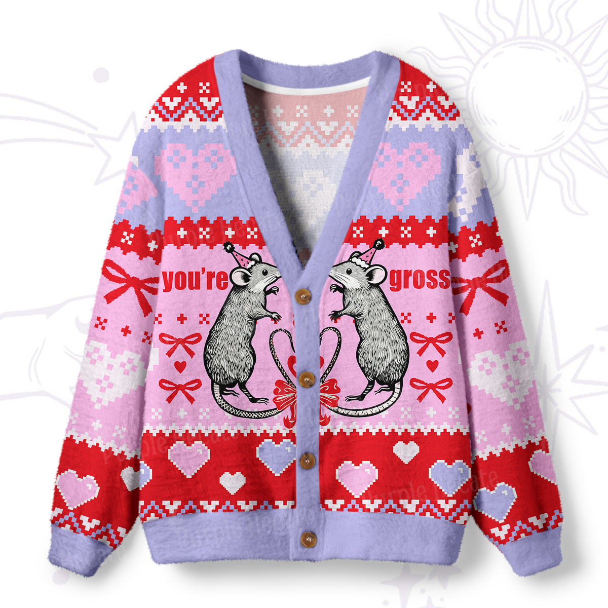 Purplehecate You're Gross Ugly Cardigan Sweaters