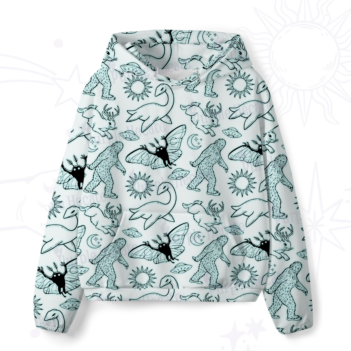 Purplehecate Cryptid All-Over Print Hoodie