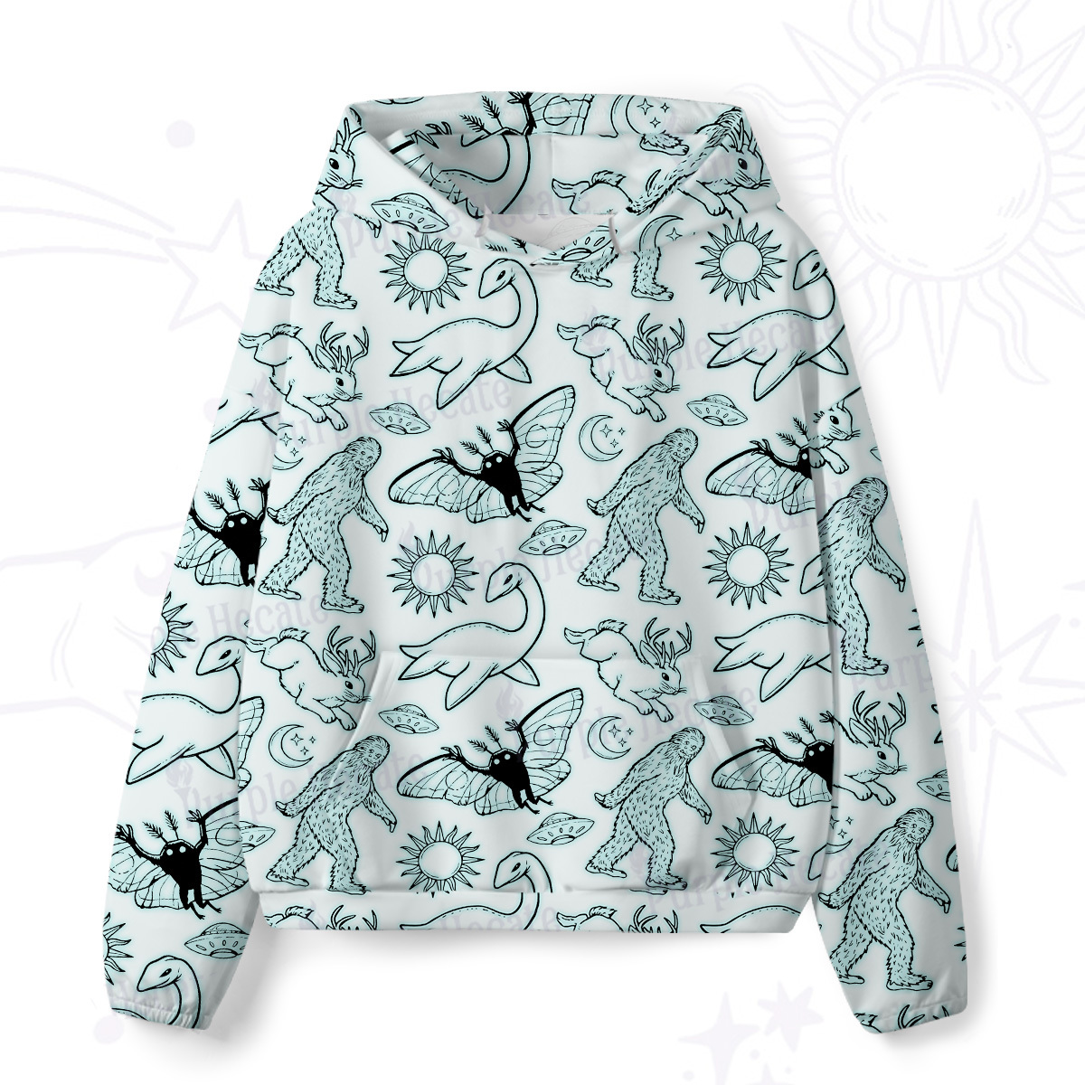 Purplehecate Cryptid All-Over Print Hoodie