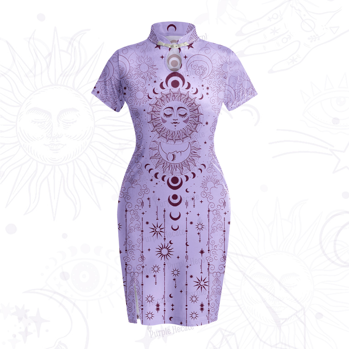 Purplehecate Lunar Eclipse Velvet Bodycon Dress