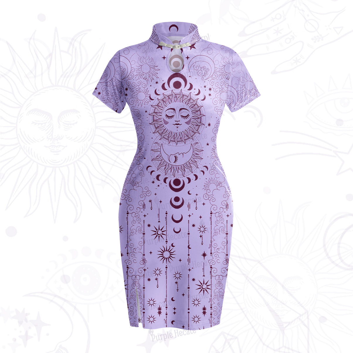 Purplehecate Lunar Eclipse Velvet Bodycon Dress