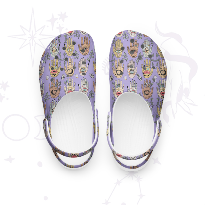 Purplehecate Helping Hands Rubber Clogs