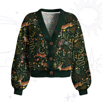 Purplehecate Enchanted Forest Animals Cardigan Sweaters