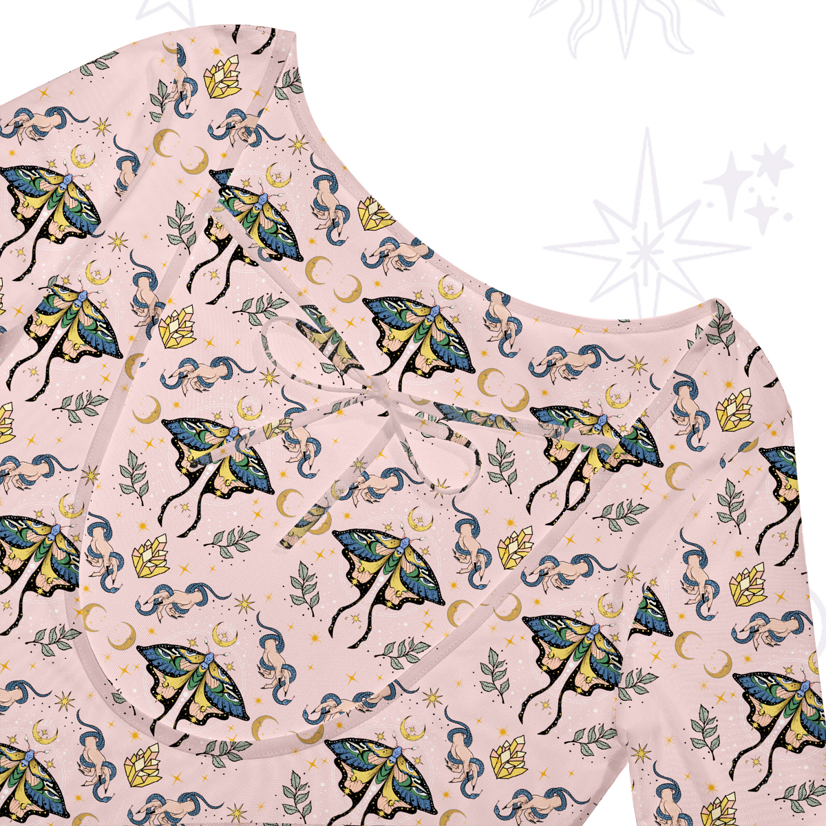 Purplehecate Mystical Moth Beachwear Cover-Up Dress