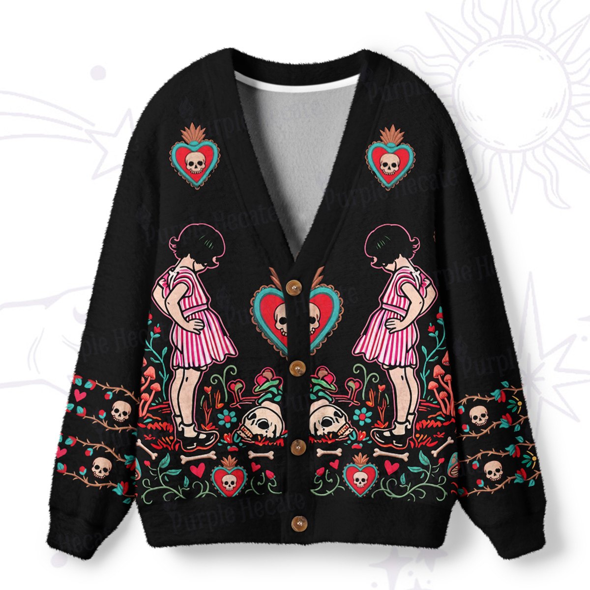 Purplehecate Compost Your Enemies Ugly Cardigan Sweaters