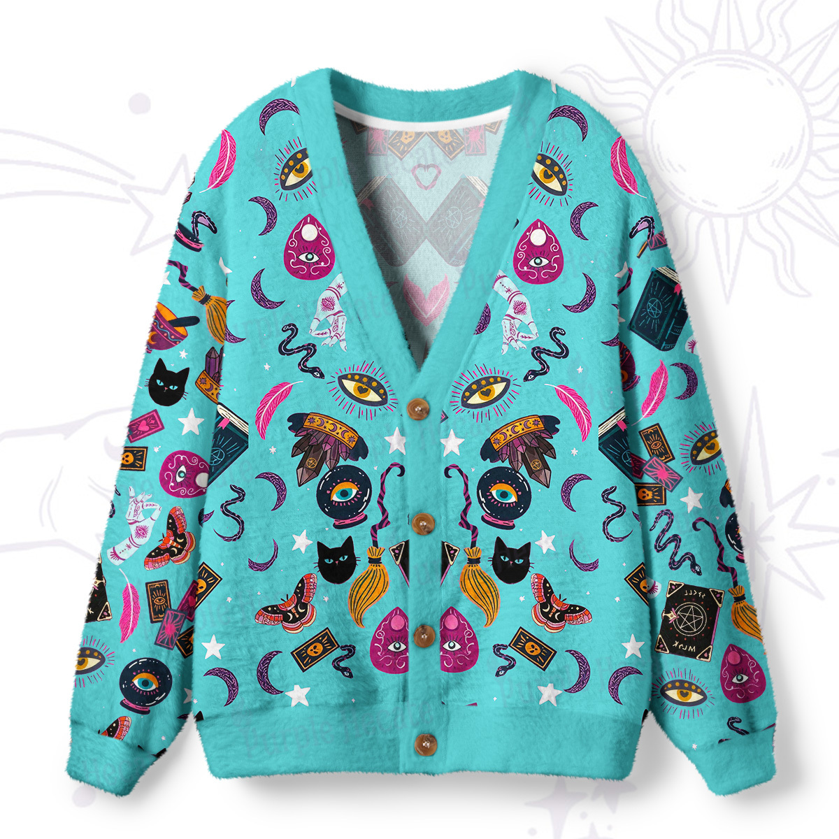 Purplehecate Secrets of the Starry Witch Ugly Cardigan Sweaters