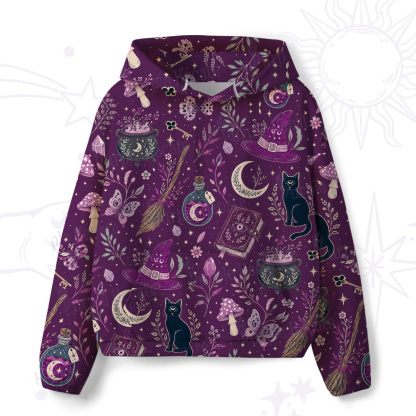 Purplehecate Witchcraft Spellbook All-Over Print Hoodie