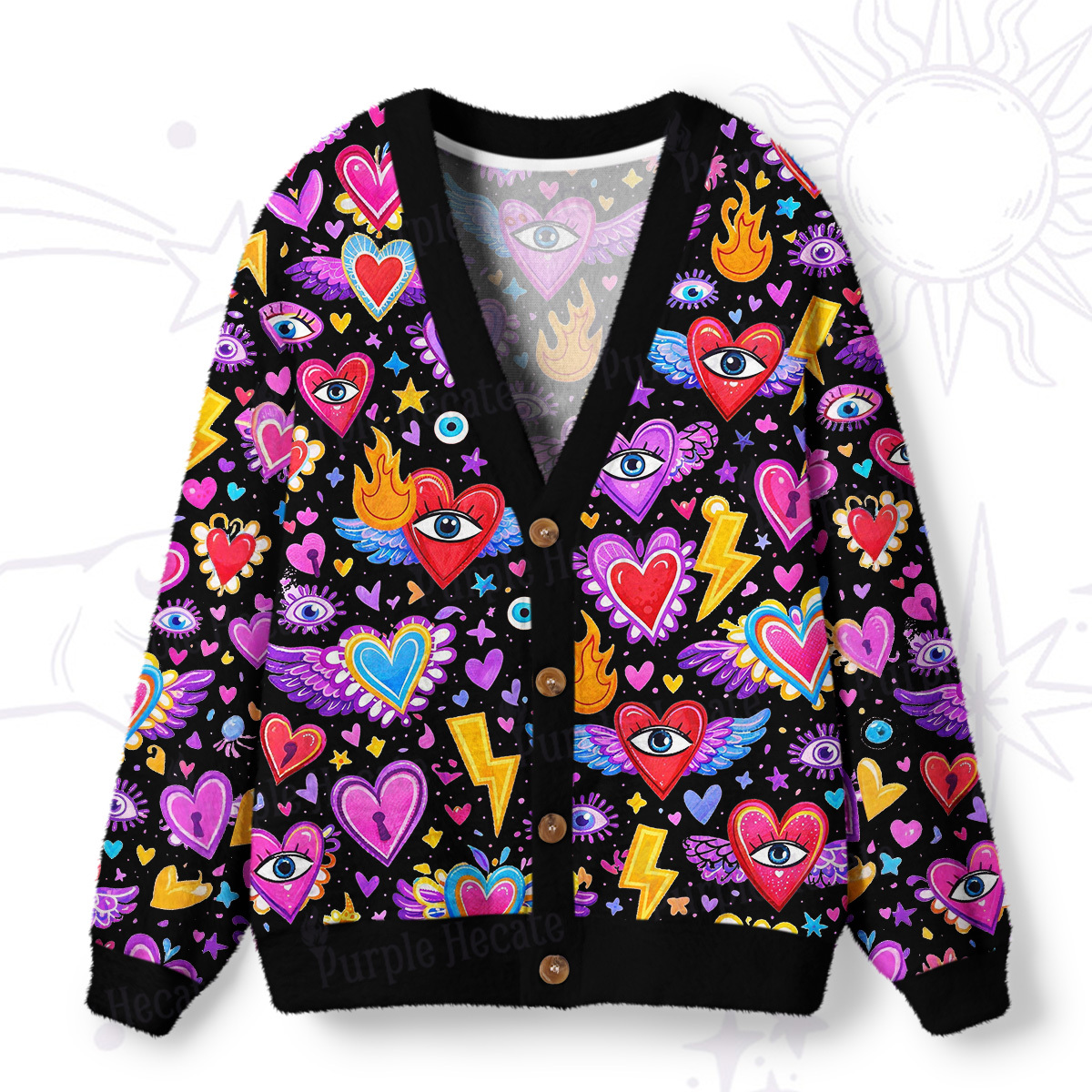 Purplehecate That's It You're Going In The Soup Ugly Cardigan Sweaters