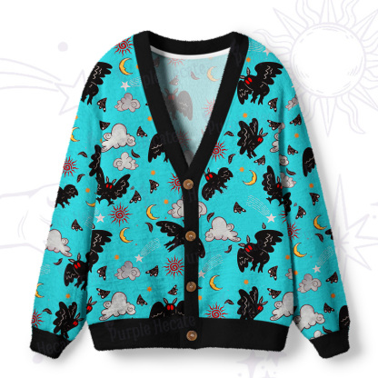 Purplehecate Cryptid Mothman Ugly Cardigan Sweaters