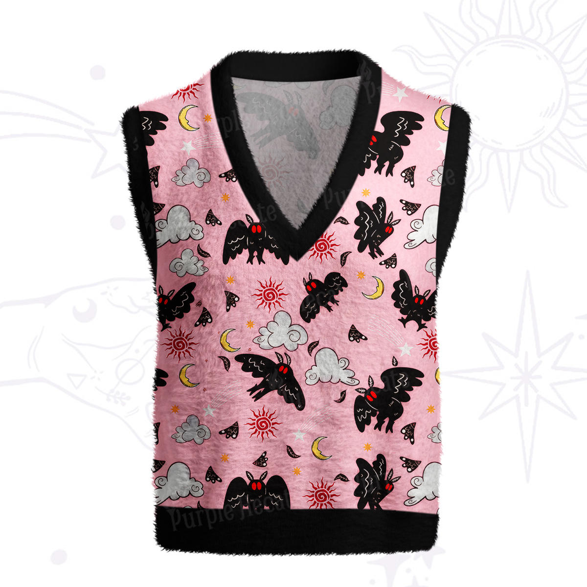 Purplehecate Cryptid Mothman Ugly Sweater Vest
