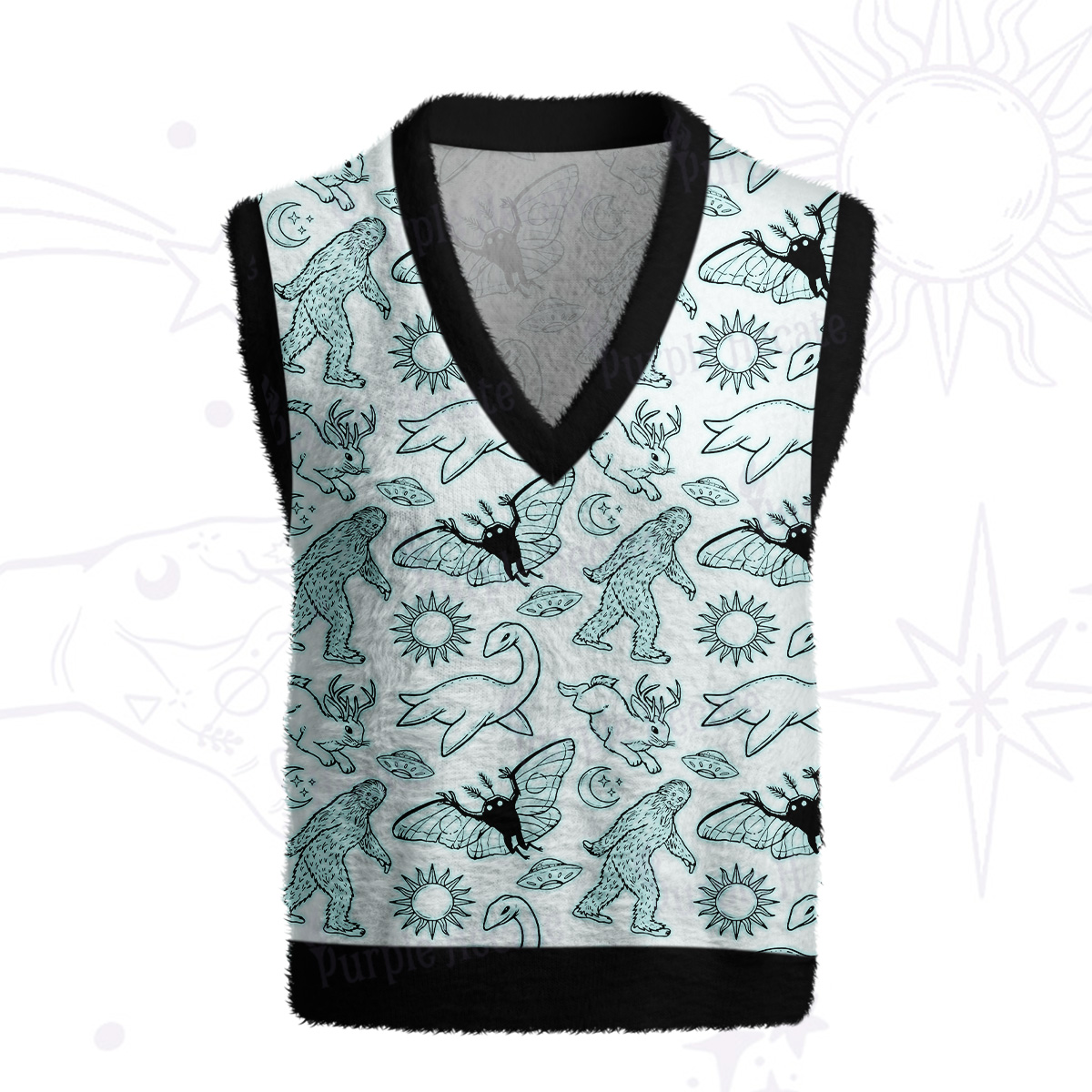 Purplehecate Cryptid Ugly Sweater Vest