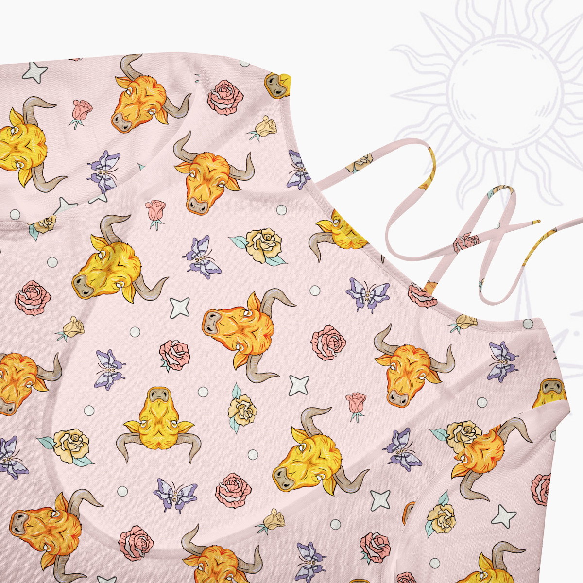 Purplehecate Taurus Spirit Zodiac Beachwear Cover-Up Dress