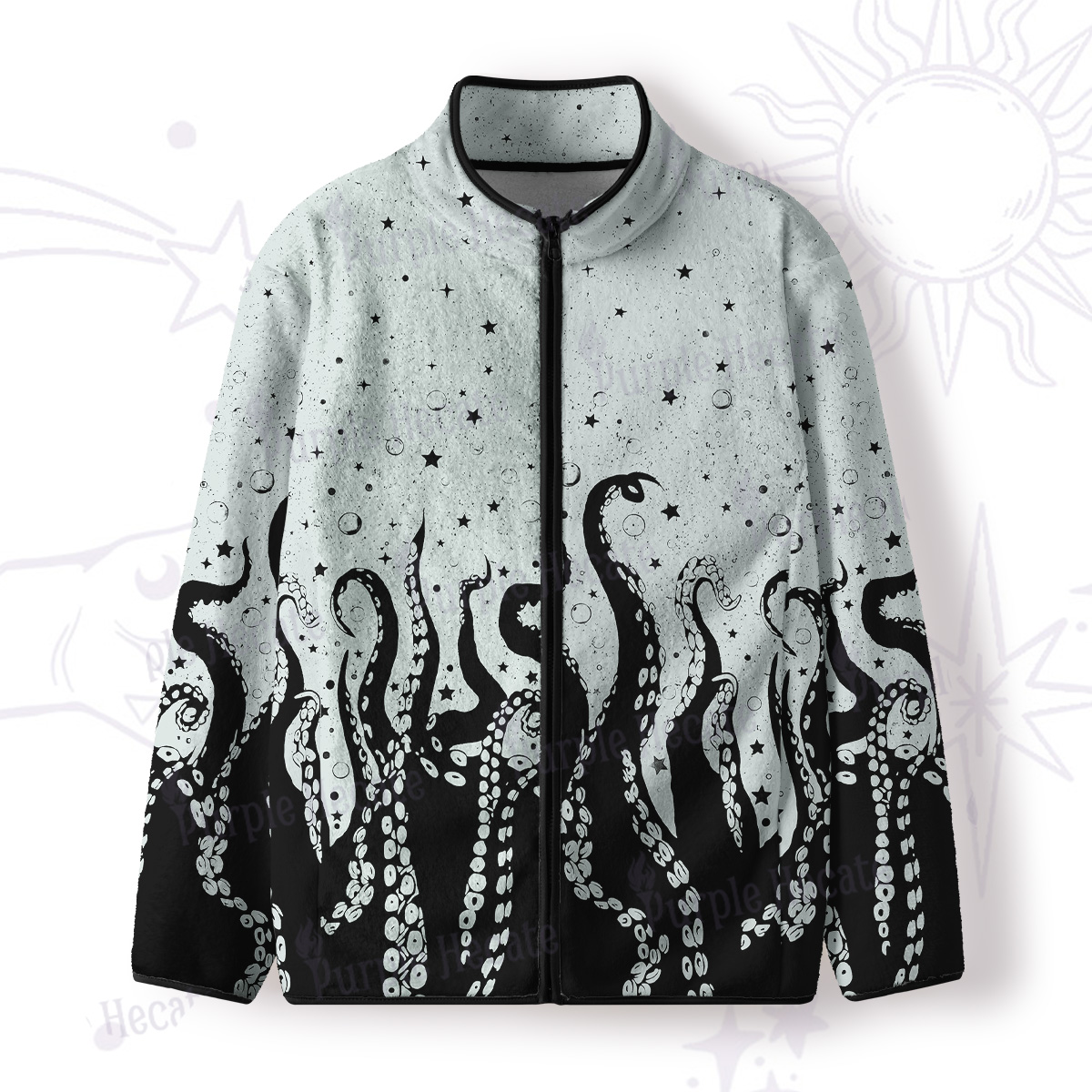 Purplehecate Tentacles of the Deep Full Zip Fleece Jacket