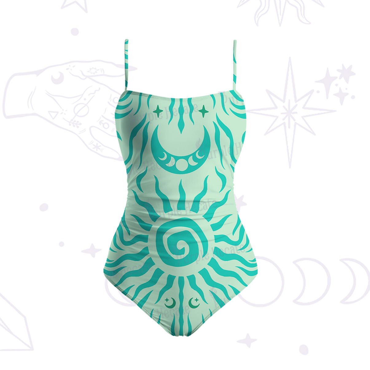 Purplehecate Solar Ritual Slim-Strap Swimsuit