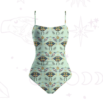 Purplehecate Mystical Moth Slim-Strap Swimsuit