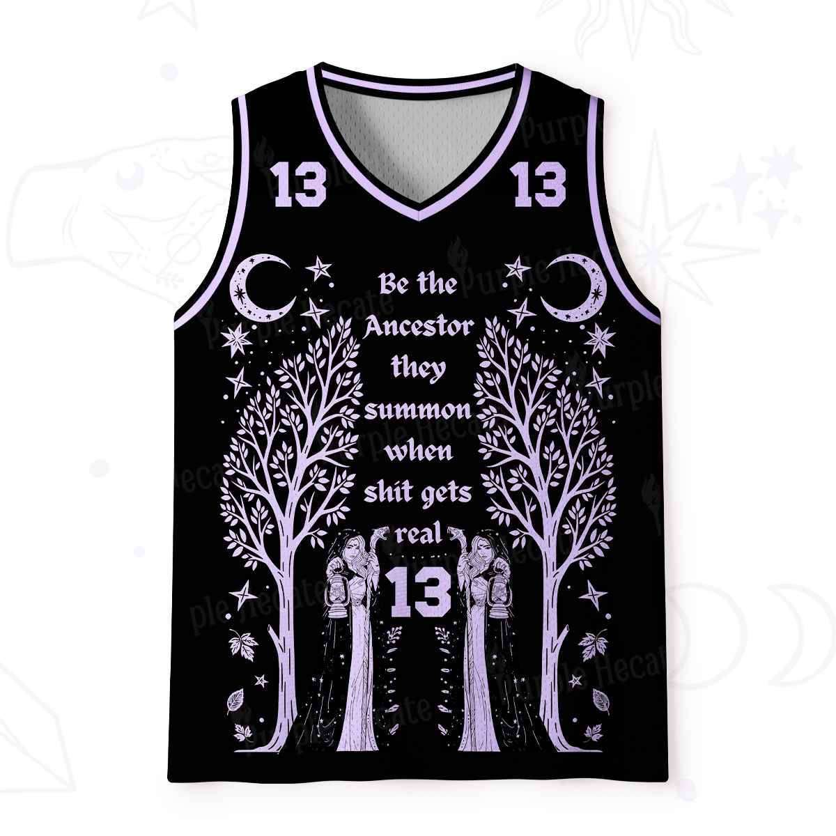 Purplehecate Be The Ancestor They Summon When Shit Gets Real Mesh Jersey Tank Top