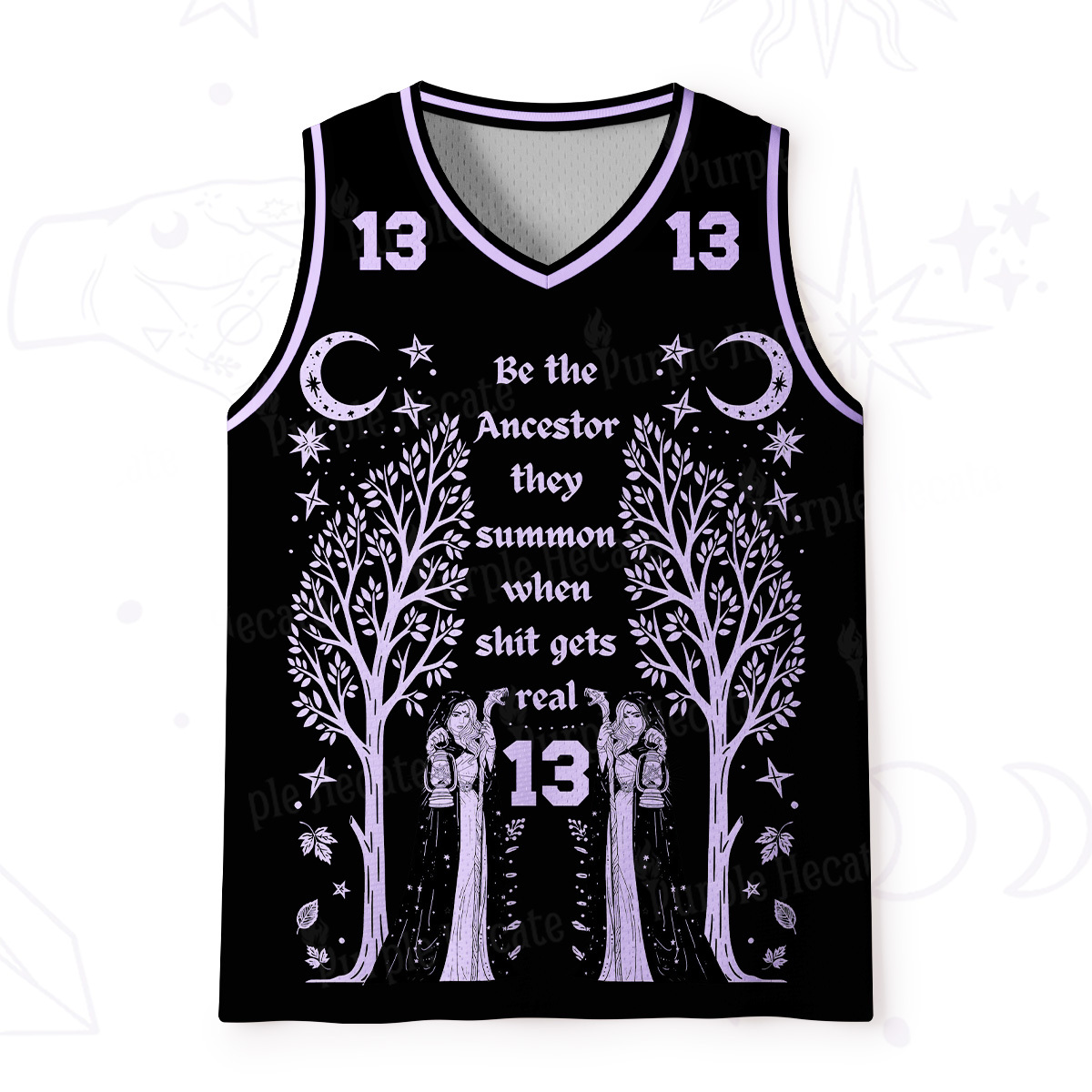 Purplehecate Be The Ancestor They Summon When Shit Gets Real Mesh Jersey Tank Top