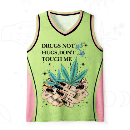 Purplehecate Drugs Not Hugs Mesh Jersey Tank Top