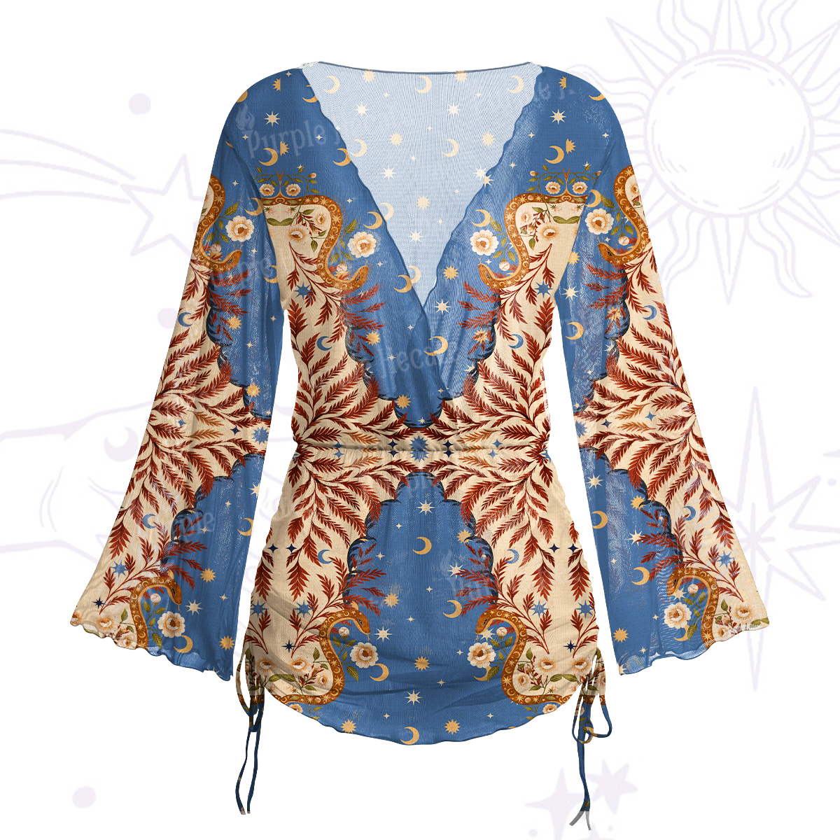 Purplehecate Celestial Ascension Mesh Cover Up Dress