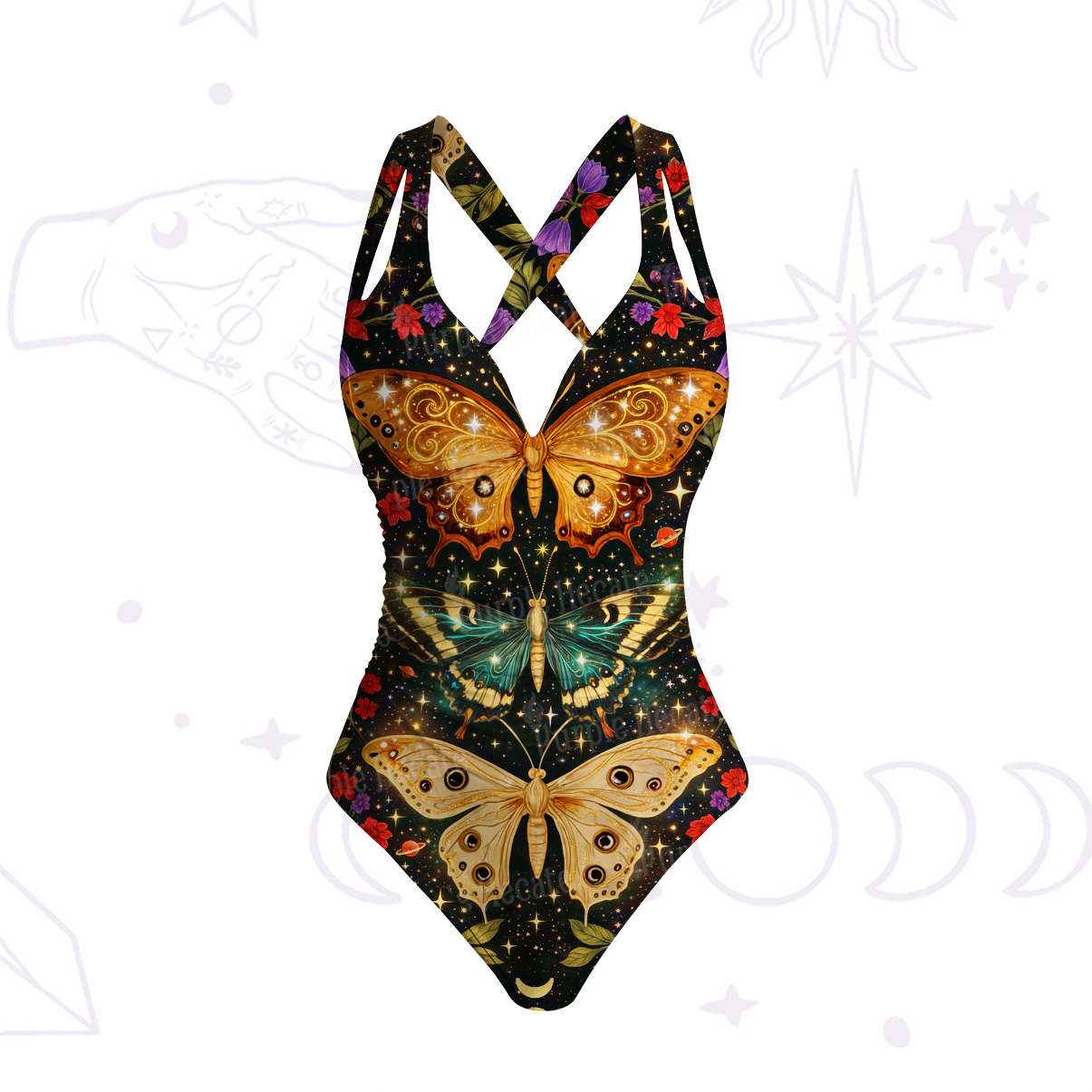 Purplehecate Mystic Butterfly Whisper One-Piece Swimsuit