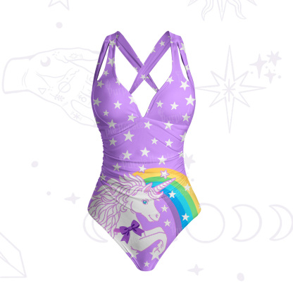 Purplehecate Dreamy Rainbow Unicorn One-Piece Swimsuit