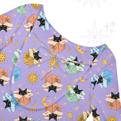 Purplehecate Magical Black Cat Beachwear Cover-Up Dress