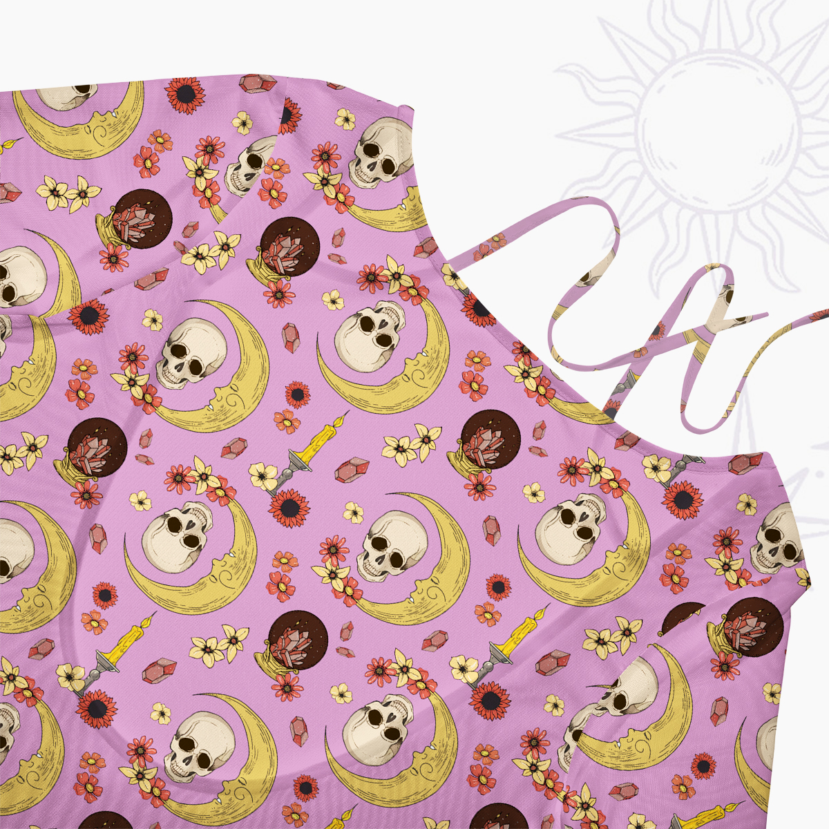 Purplehecate Sorcerer's Skull Beachwear Cover-Up Dress