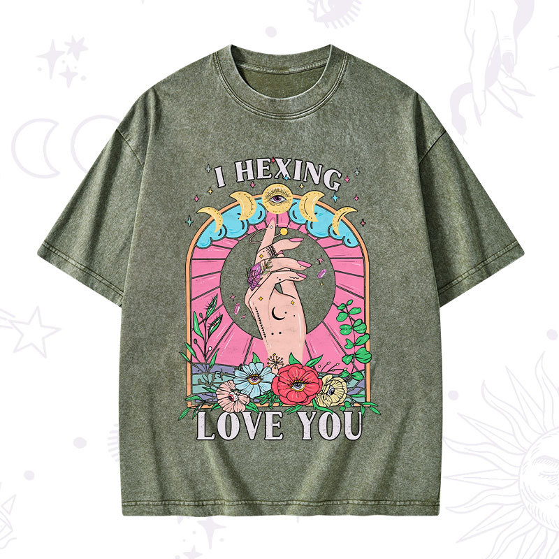 Purplehecate I Hexing Love You Washed T-Shirt