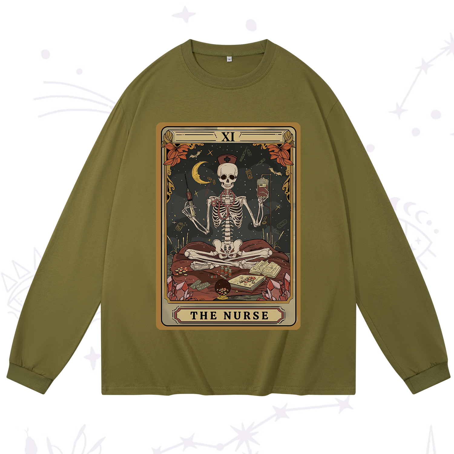 Purplehecate The Nurse Tarot Long Sleeve T-Shirt