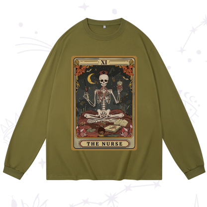 Purplehecate The Nurse Tarot Long Sleeve T-Shirt