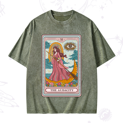 Purplehecate The Audacity Goddess Tarot Washed T-Shirt