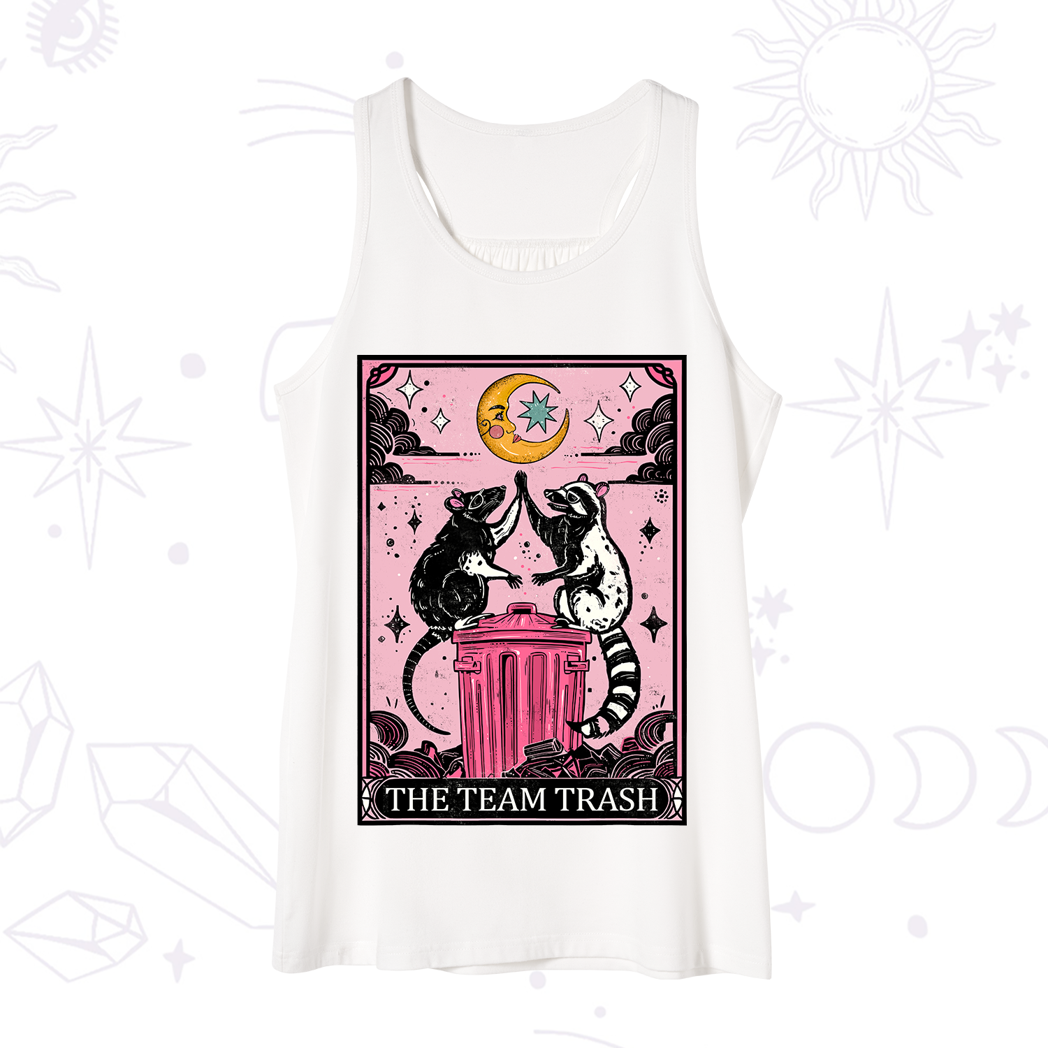 Purplehecate The Team Trash Opossum tarot Tank