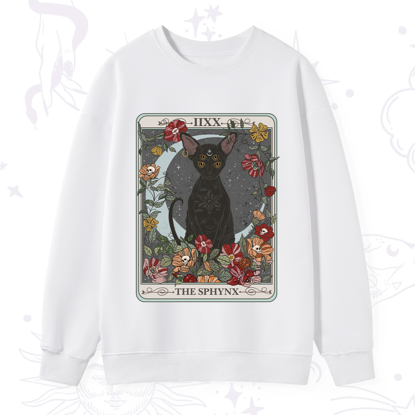 Purplehecate The Sphynx Tarot Sweatshirt