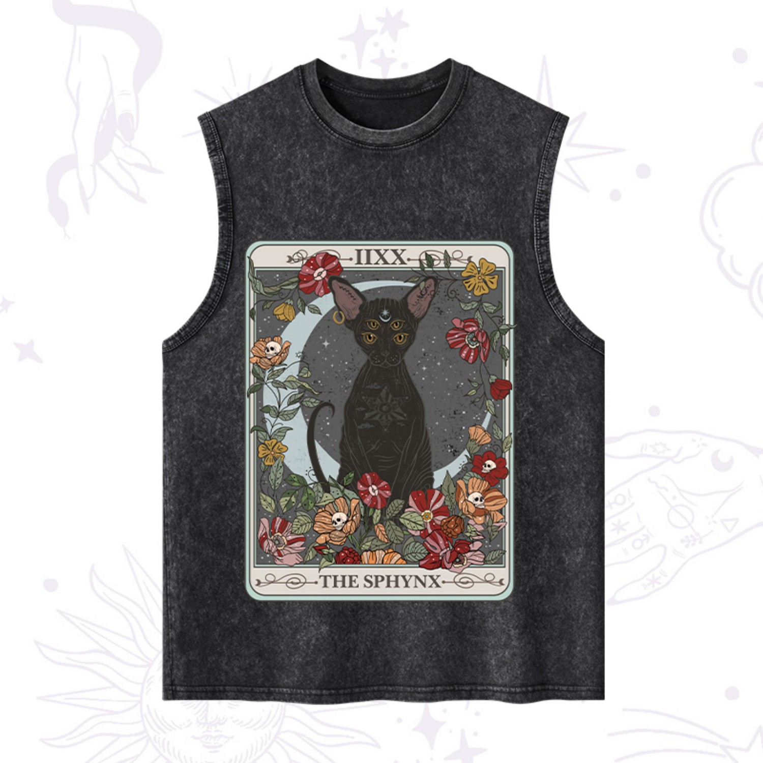 Purplehecate The Sphynx Tarot Washed Tank