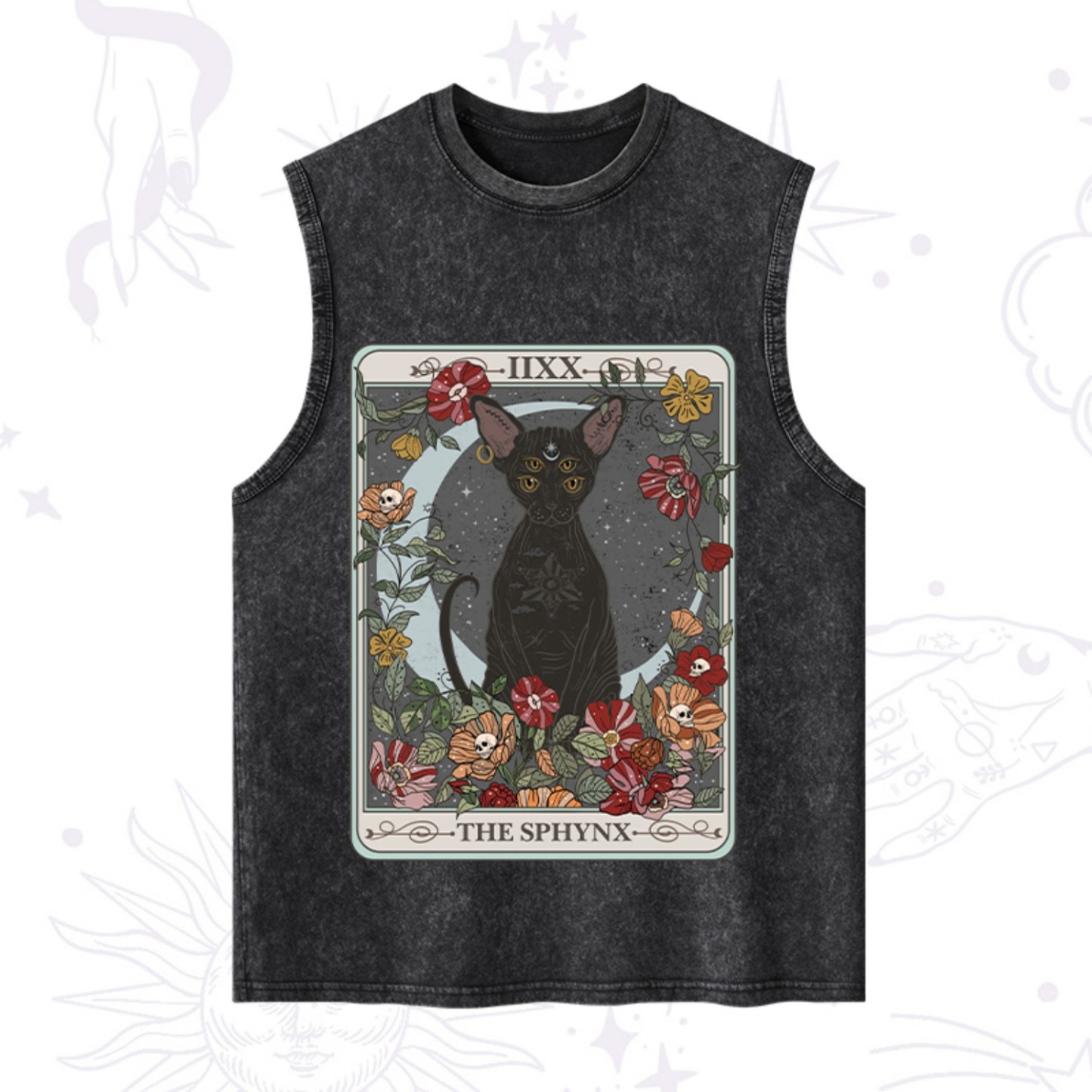 Purplehecate The Sphynx Tarot Washed Tank