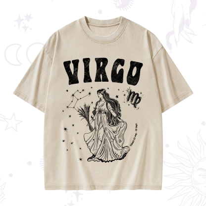 Purplehecate Virgo Starshine Zodiac Washed T-Shirt