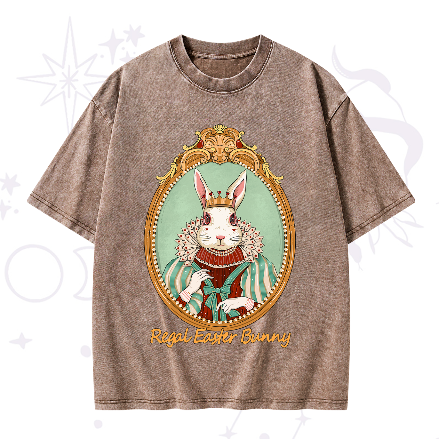 Purplehecate Regal Easter Bunny Washed T-Shirt