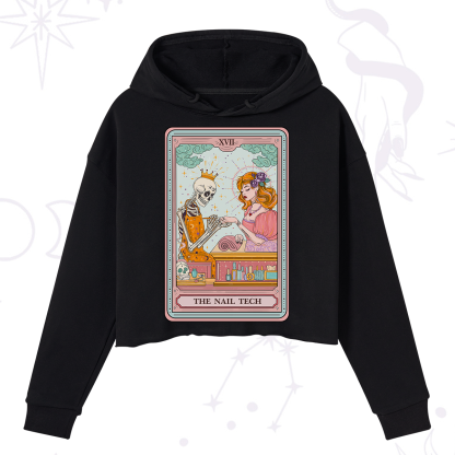 Purplehecate The Nail Tech Life Tarot Crop Hoodie