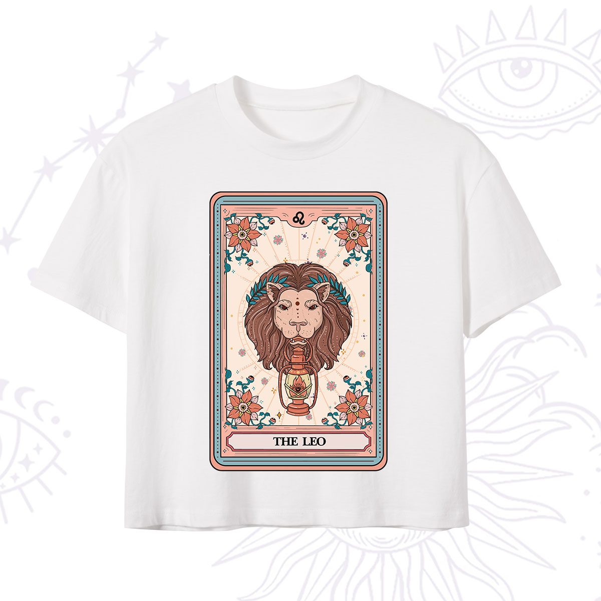 Purplehecate The Leo Tarot Card Crop T-Shirt